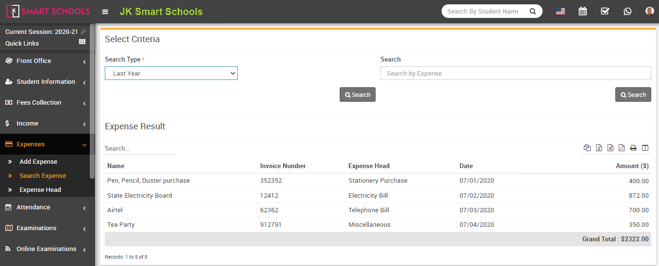 Search expense image