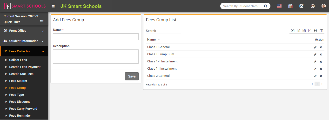 Add fees group image